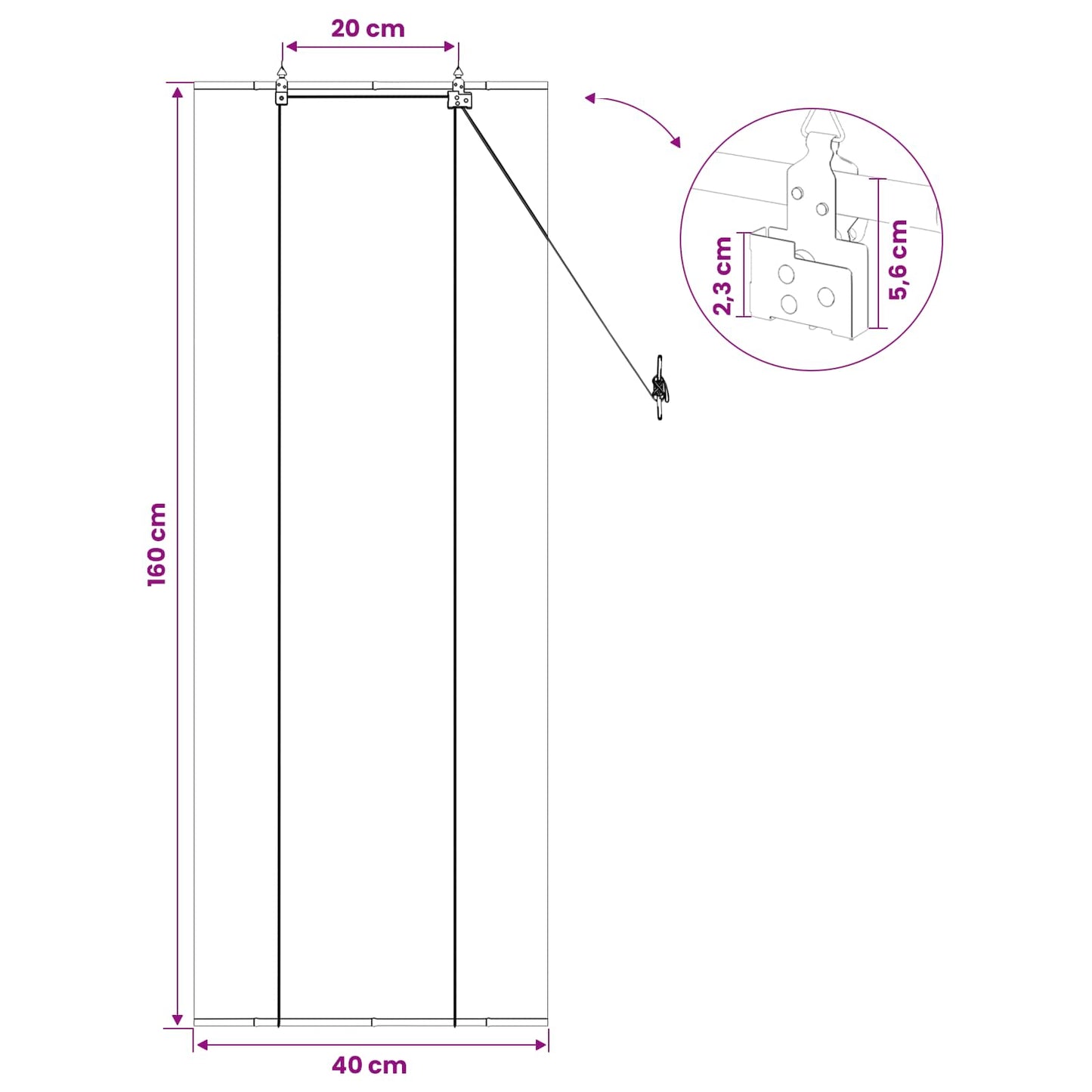 vidaXL Ρόλερ (στόρι) Καφέ 40 x 160 cm Μπαμπού