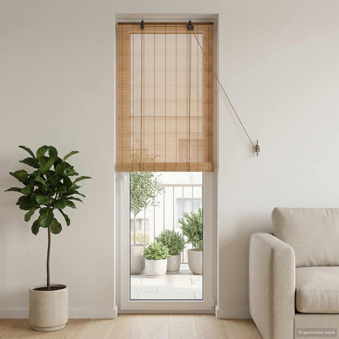 vidaXL Ρόλερ (στόρι) Καφέ 40 x 220 cm Μπαμπού