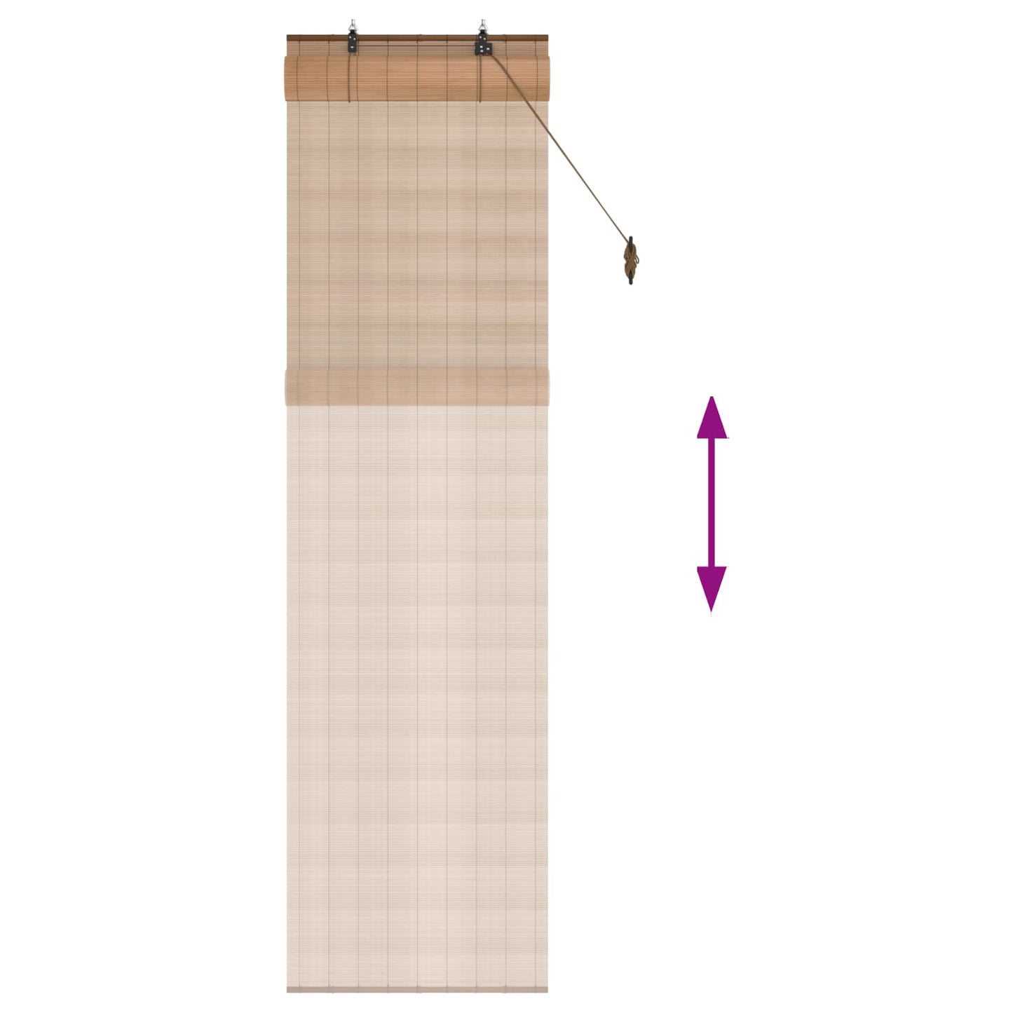 vidaXL Ρόλερ (στόρι) Καφέ 50 x 220 εκ Μπαμπού