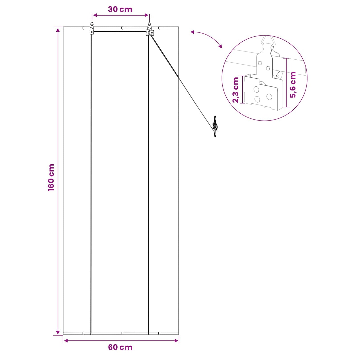 vidaXL Ρόλερ (στόρι) Καφέ 60 x 160 εκ. Μπαμπού