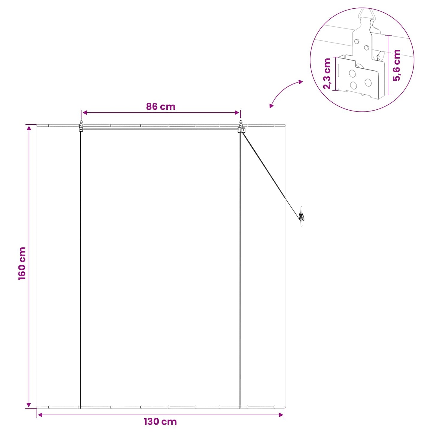 vidaXL Ρόλερ (στόρι) Γκρι 130 x 160 εκ Μπαμπού
