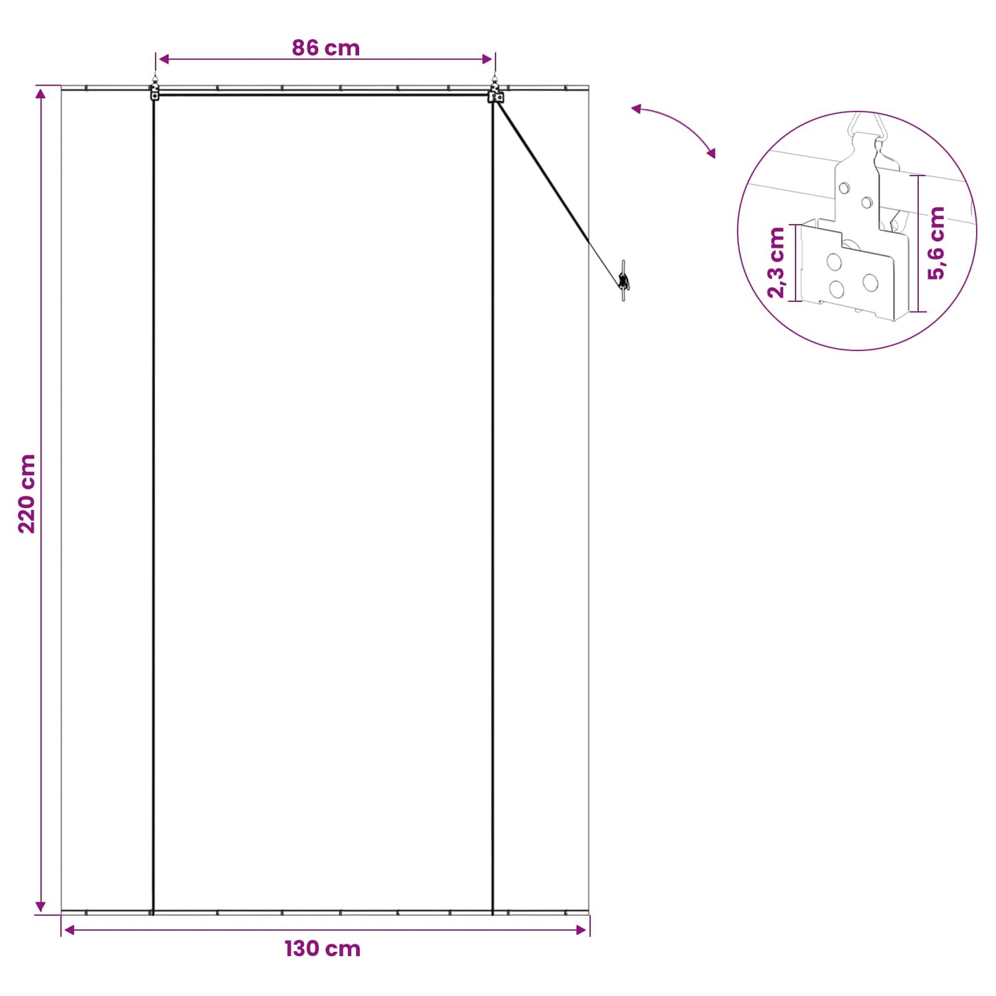 vidaXL Ρόλερ (στόρι) Γκρι 130 x 220 εκ Μπαμπού