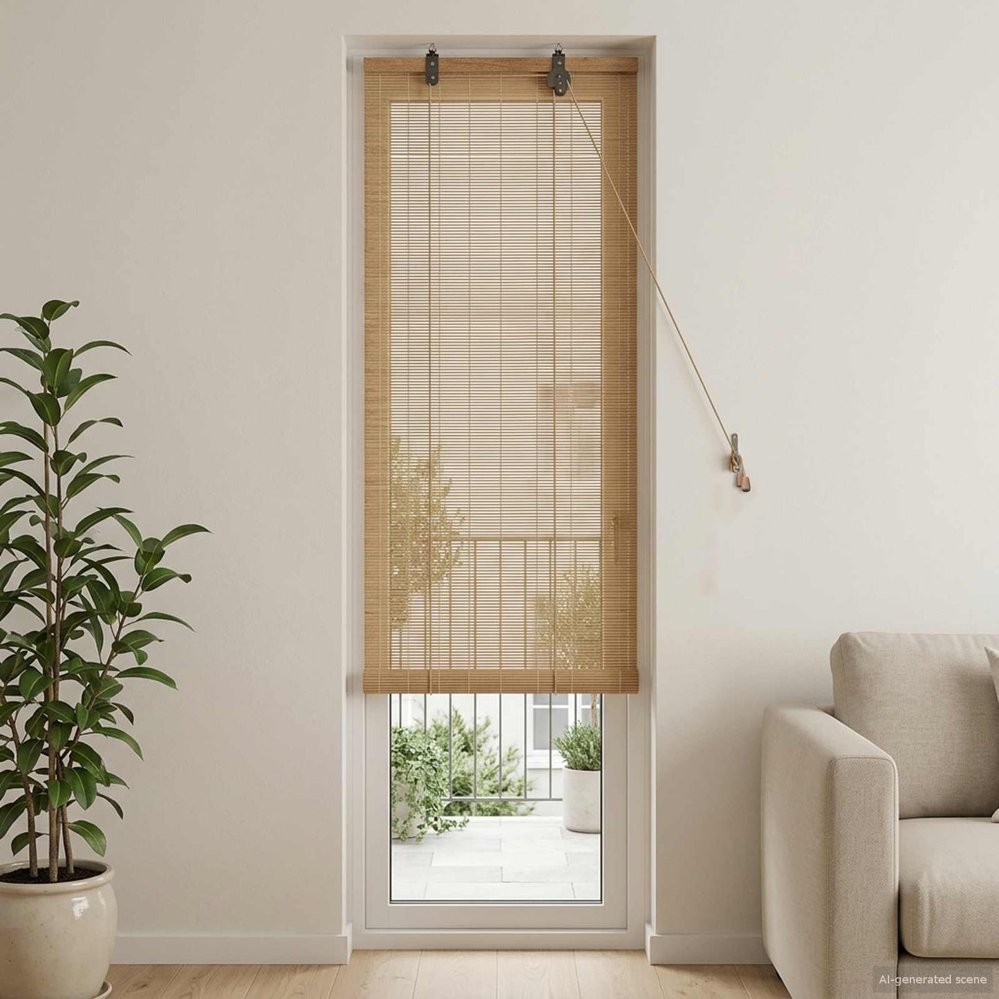vidaXL Ρόλερ (στόρι) Καφέ 40 x 220 cm Μπαμπού