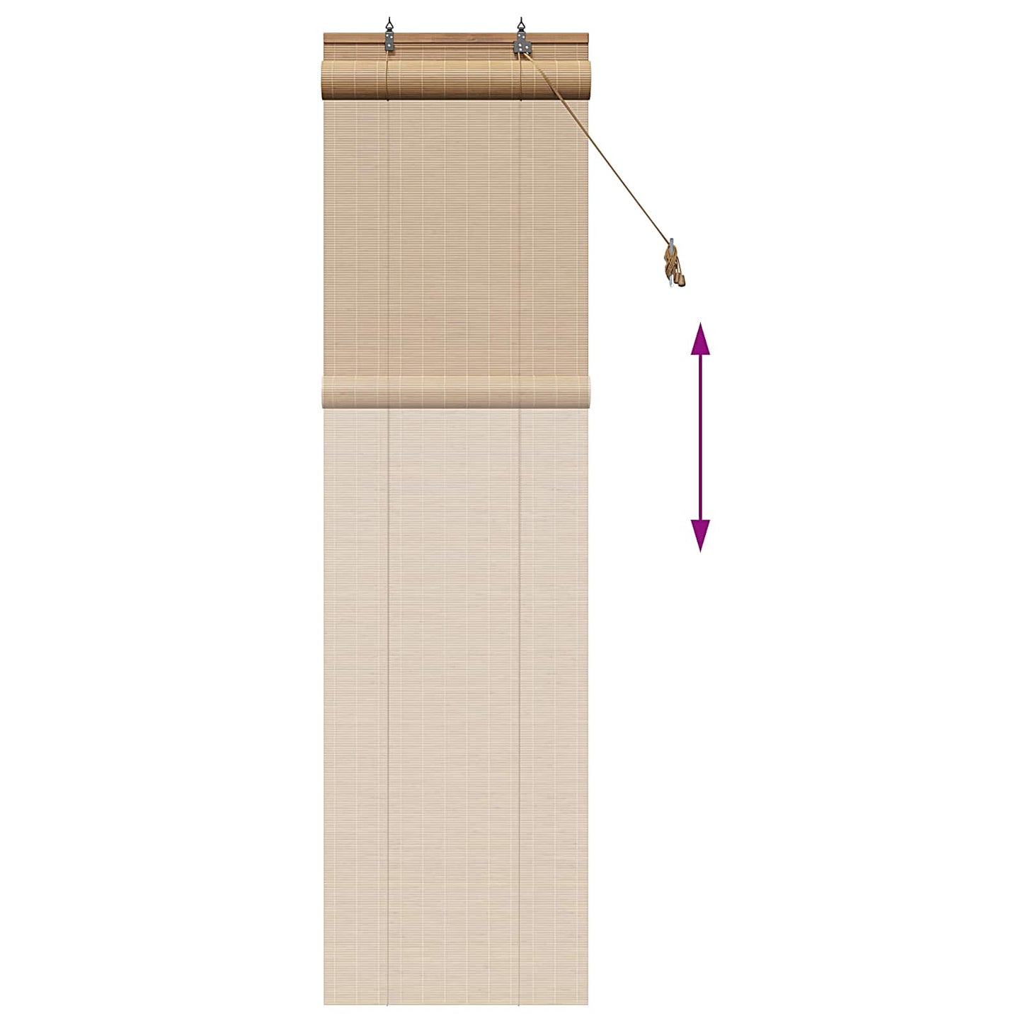 vidaXL Ρόλερ (στόρι) Καφέ 40 x 220 cm Μπαμπού