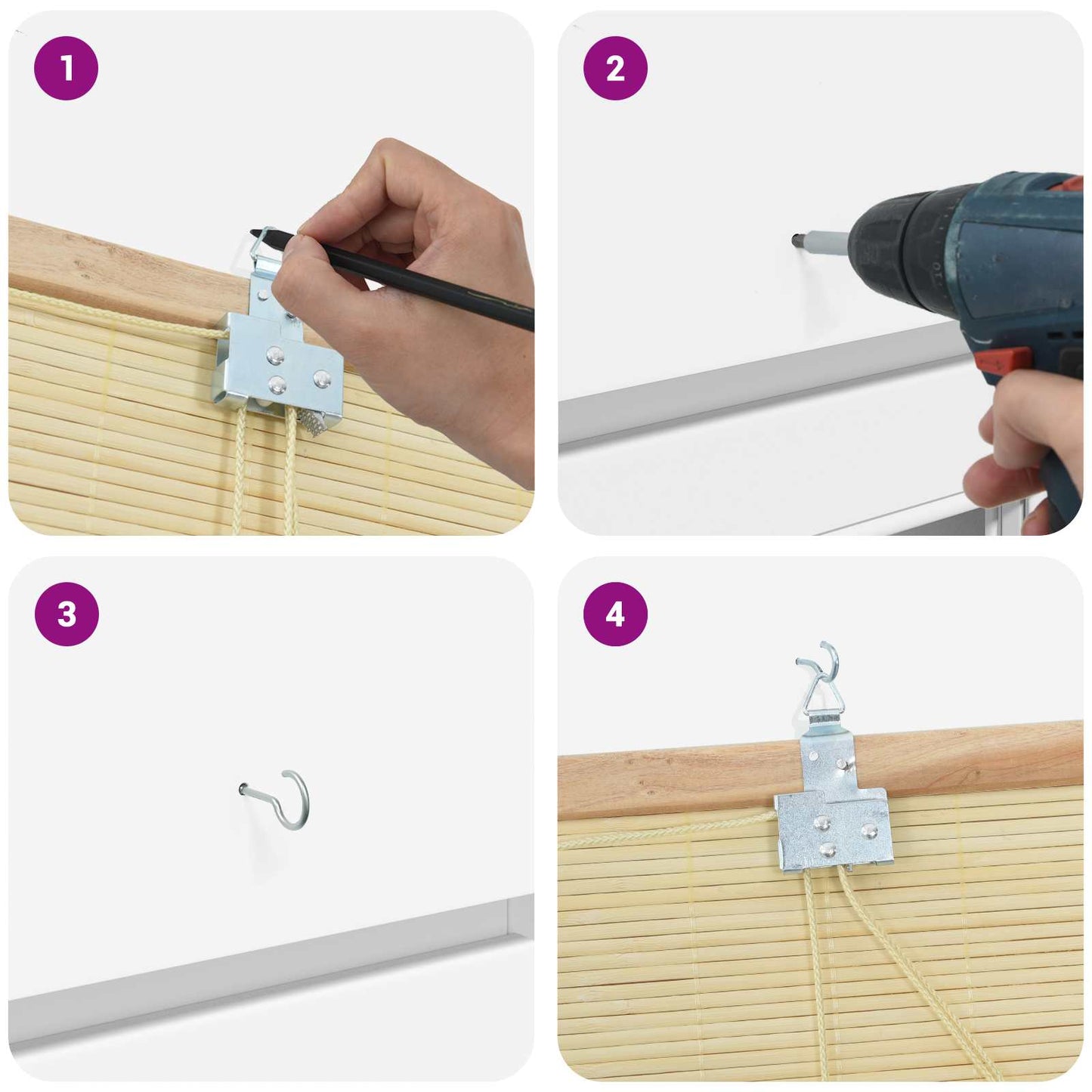 vidaXL Ρόλερ (στόρι) Φυσικό 50 x 220 εκ Μπαμπού