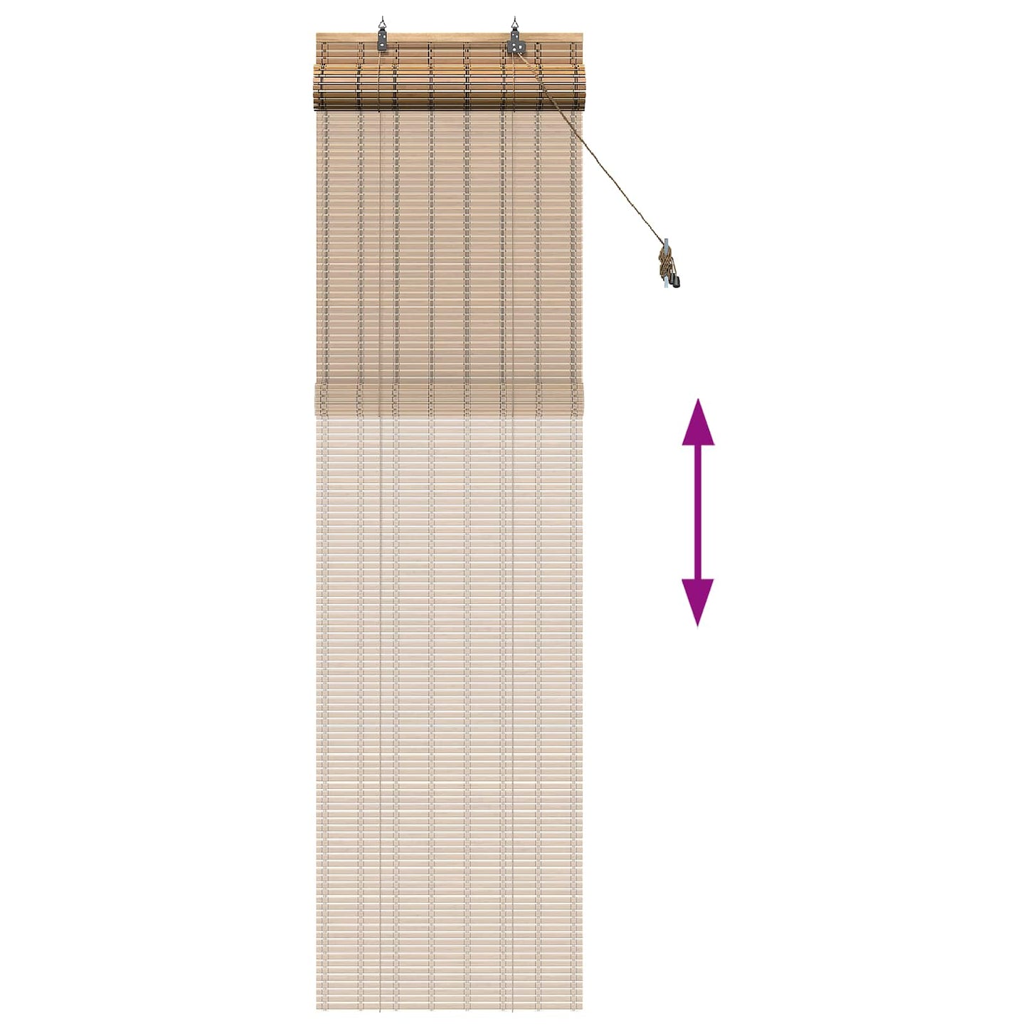 vidaXL Ρόλερ (στόρι) Φύση 40 x 220 cm Μπαμπού