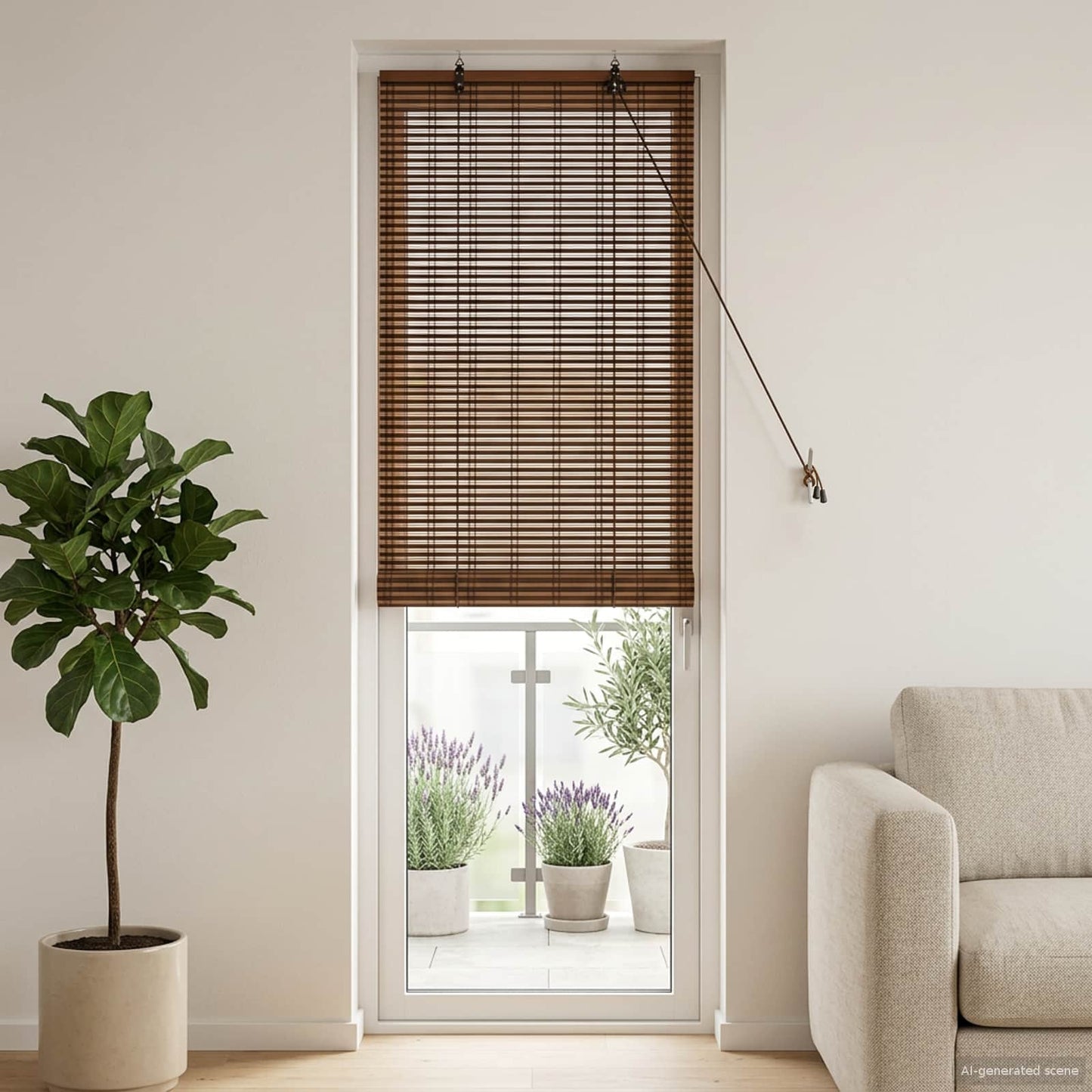 vidaXL Ρόλερ (στόρι) Καφέ 40 x 220 cm Μπαμπού