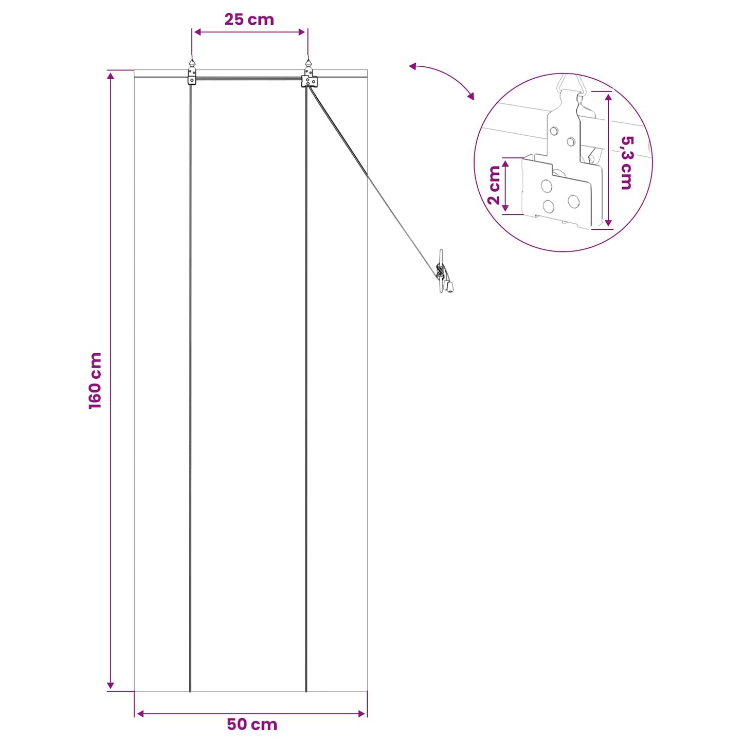 vidaXL Ρόλερ (στόρι) Καφέ 50 x 160 εκ. Μπαμπού
