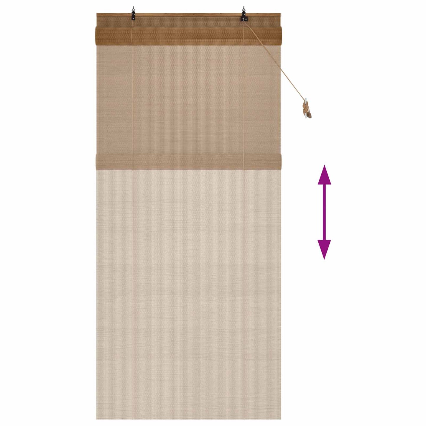 vidaXL Ρόλερ (στόρι) Καφέ 90 x 220 cm Μπαμπού