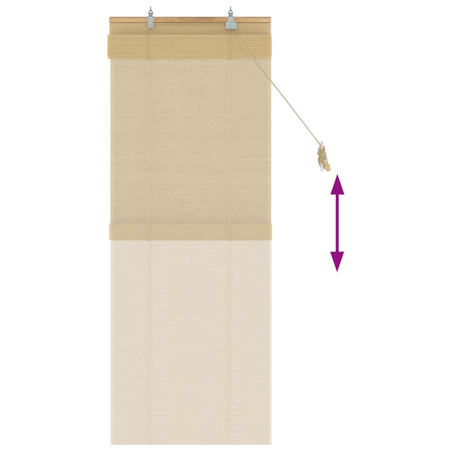vidaXL Ρόλερ (στόρι) Φυσικό 40 x 160 cm Μπαμπού