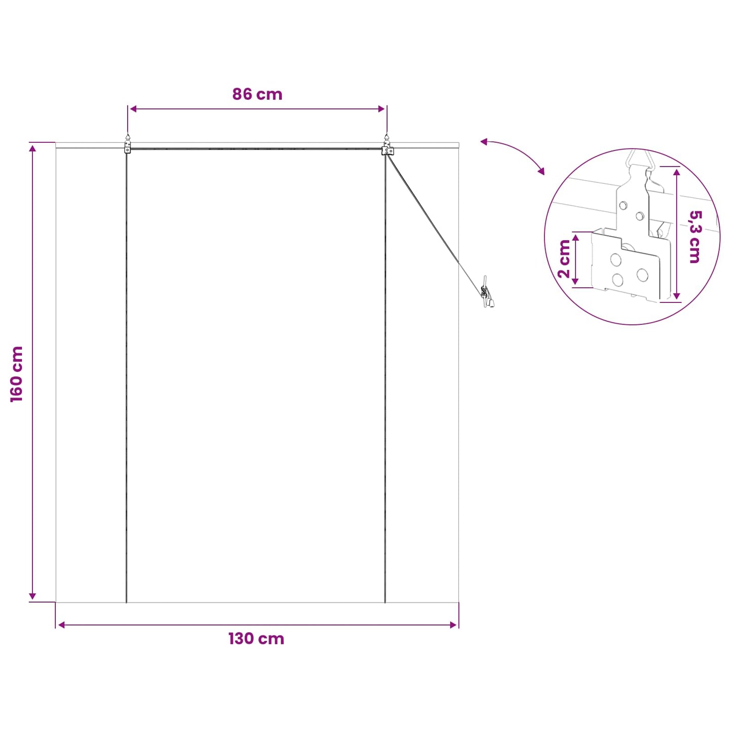 vidaXL Ρόλερ (στόρι) Φυσικό 130 x 160 εκ Μπαμπού