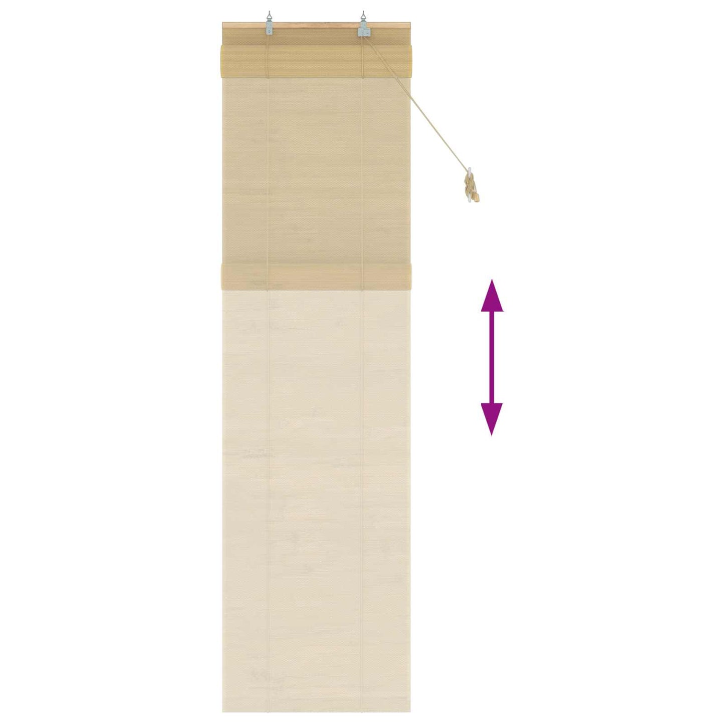 vidaXL Ρόλερ (στόρι) Φυσικό 50 x 220 εκ Μπαμπού
