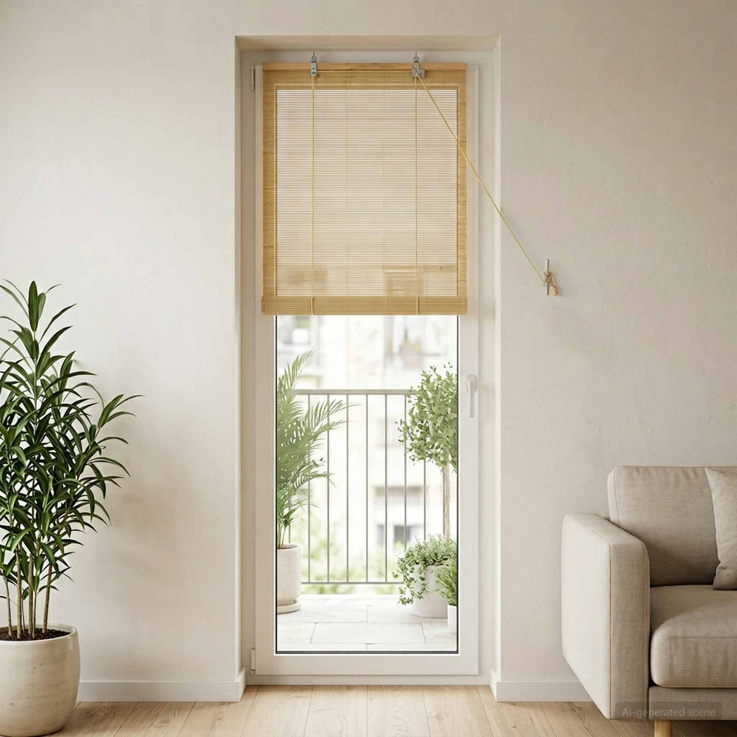 vidaXL Ρόλερ (στόρι) Φυσικό 60 x 220 εκ. Μπαμπού