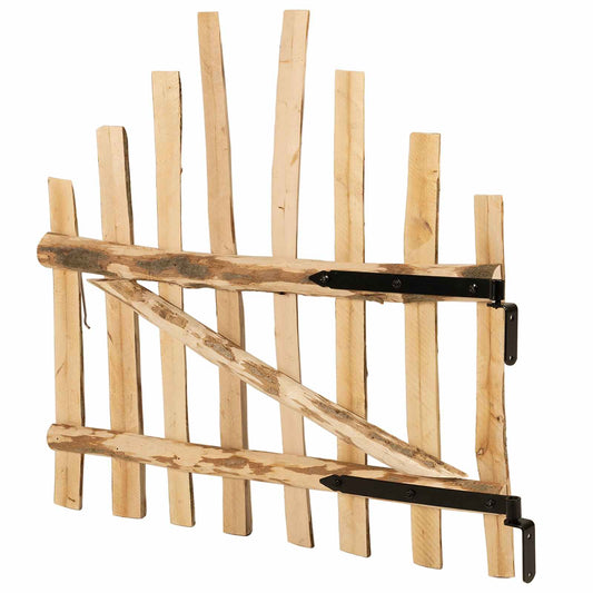vidaXL Αψιδωτή Πύλη Φράχτη 100 x 90 cm Εμποτισμένο Ξύλο Φουντουκιάς