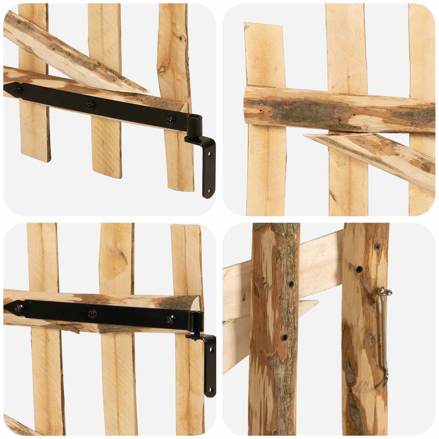 vidaXL Αψιδωτή Πύλη Φράχτη 100 x 120 cm Εμποτισμένο Ξύλο Φουντουκιάς