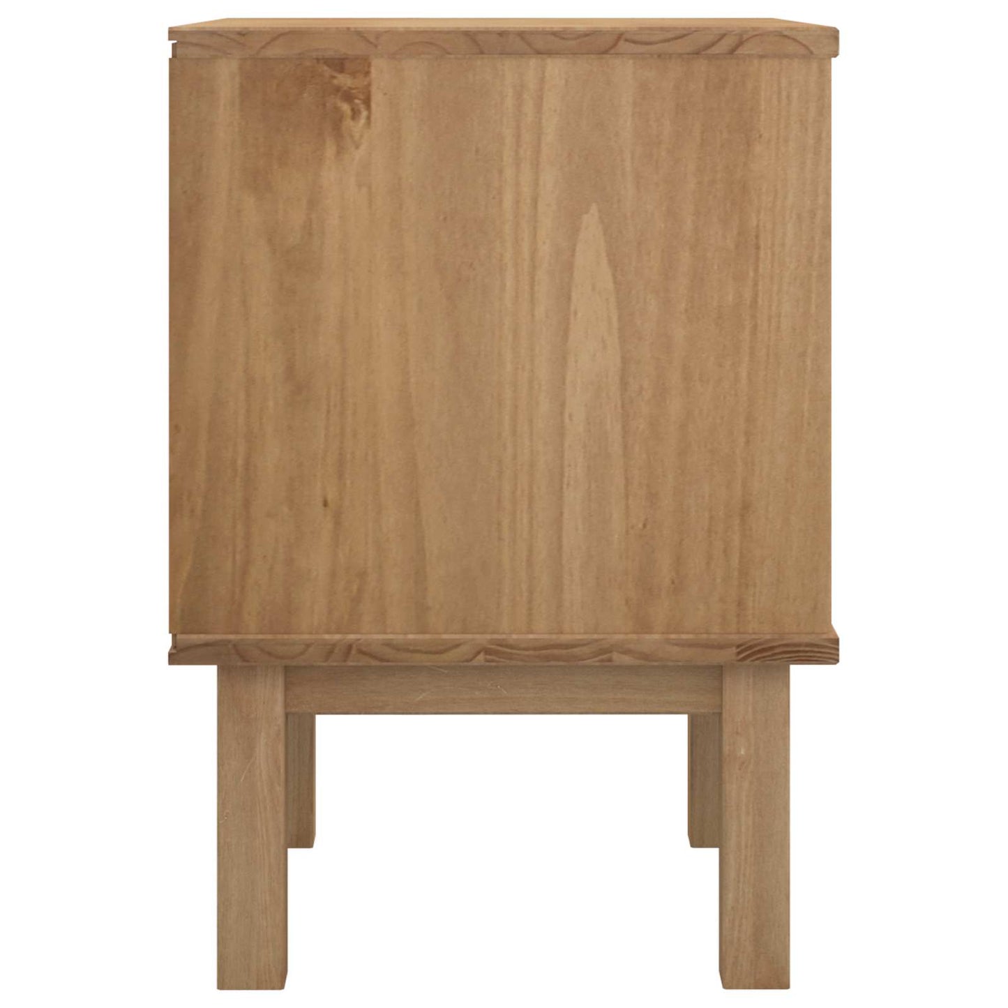 vidaXL Κομοδίνο OTTA Μαύρο 45 x 39 x 57 εκ Μασίφ Ξύλο Πεύκου