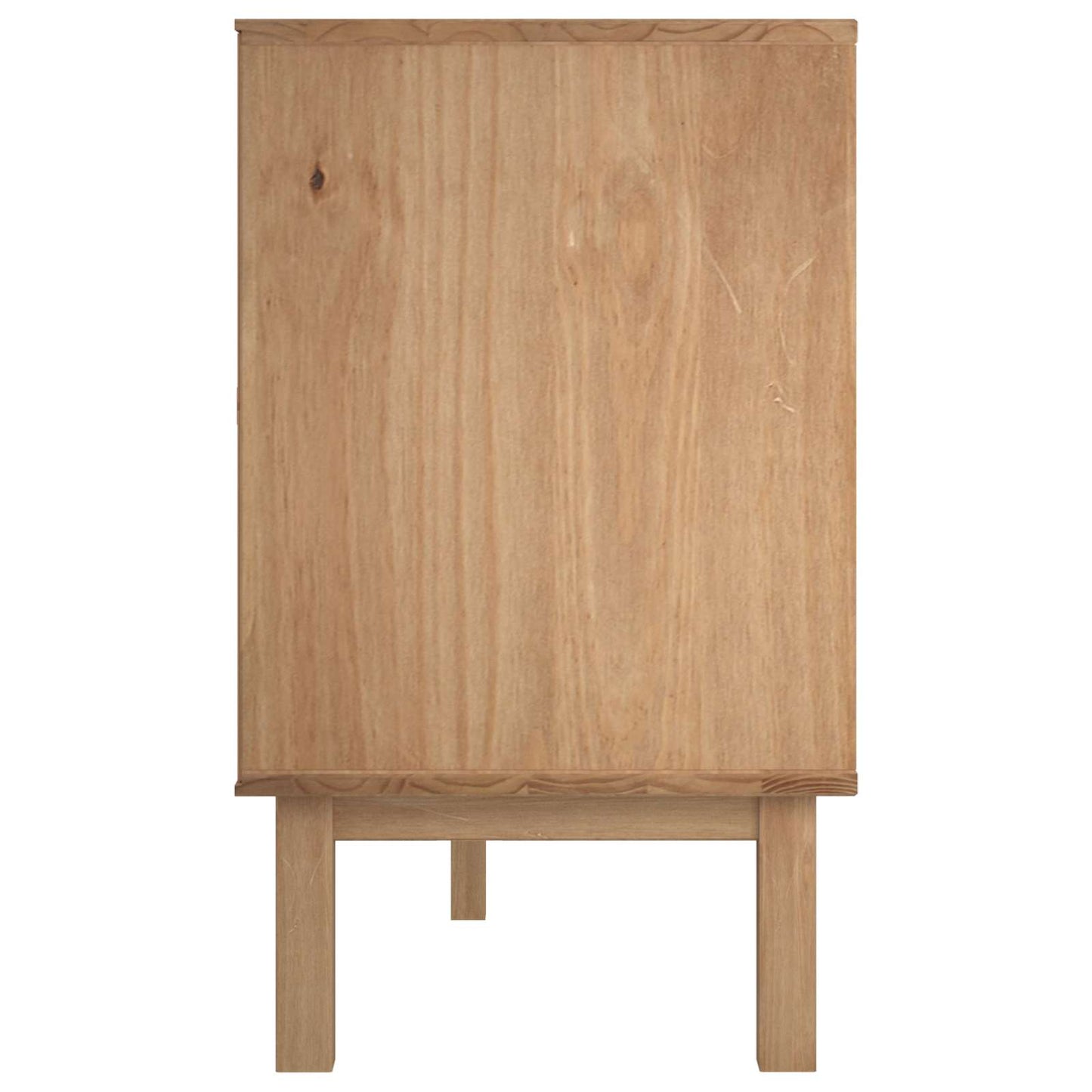 vidaXL Πλαϊνό γραφείο OTTA Μαύρο 113,5 x 43 x 73 εκ. Μασίφ Ξύλο Πεύκου
