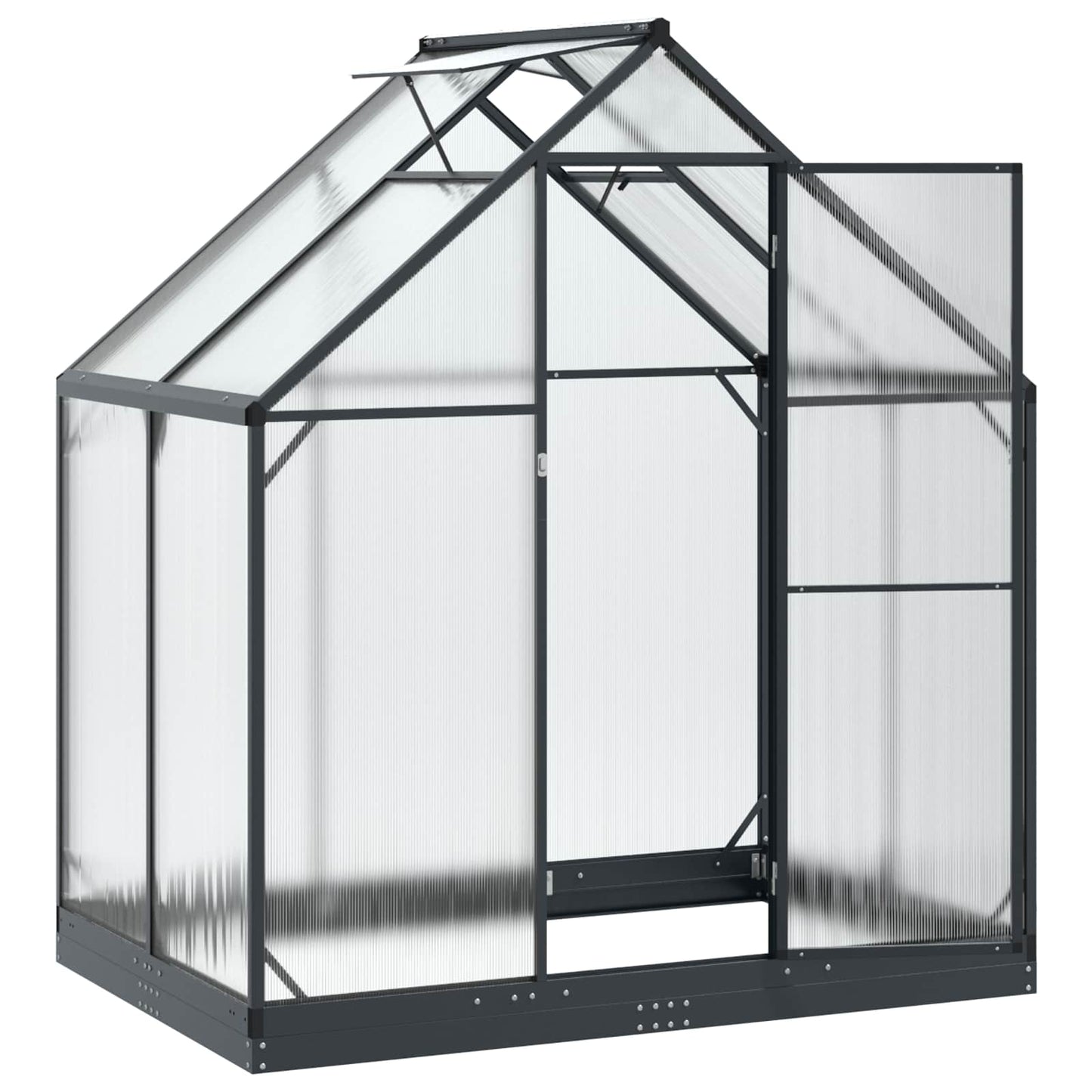 vidaXL Θερμοκήπιο Κήπου με πόρτα Ανθρακί 183,5 x 123 x 207 εκ.