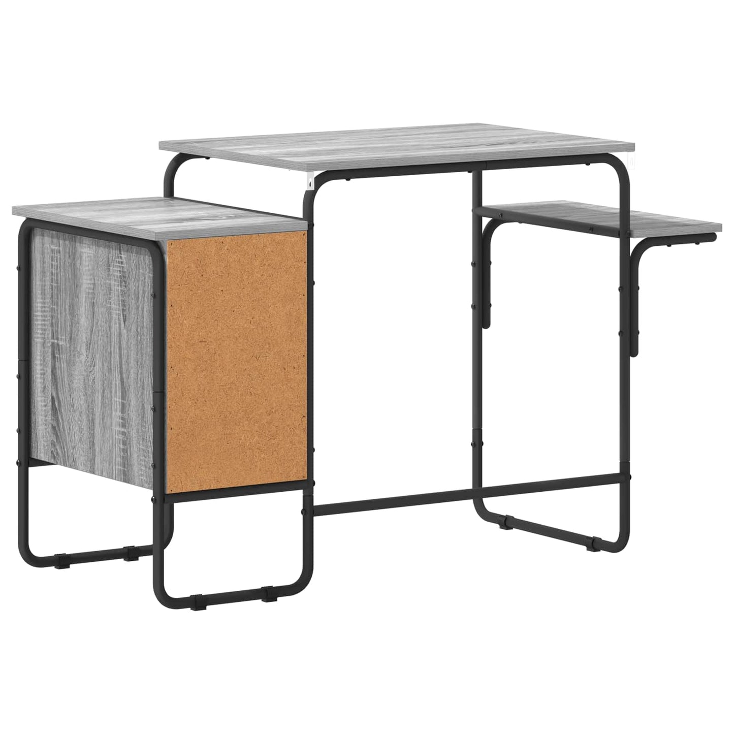 vidaXL Γραφείο με αποθηκευτικό χώρο Γκρι Sonoma 120 x 50 x 75 cm