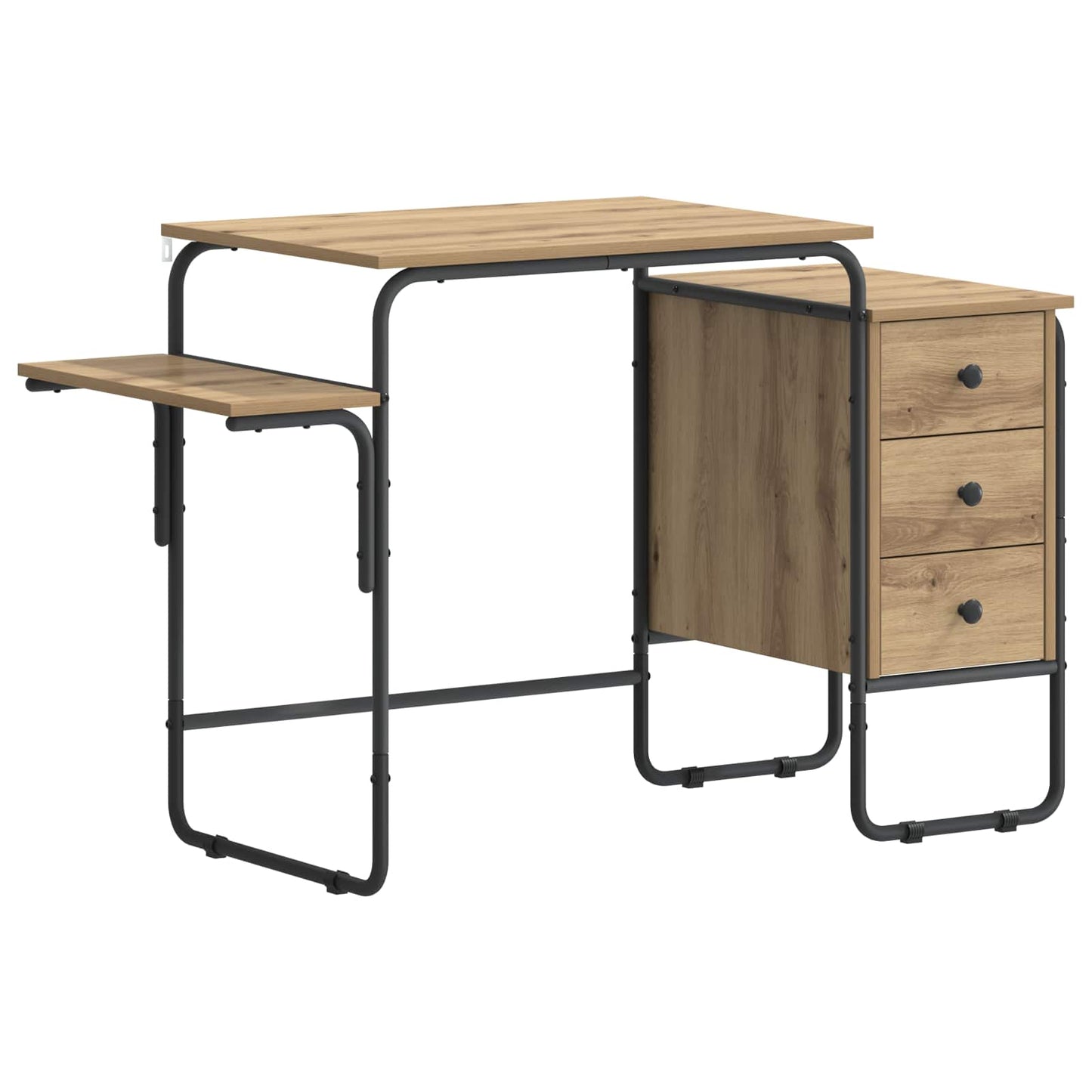 vidaXL Γραφείο με αποθηκευτικό χώρο Artisan Δρυς 120 x 50 x 75 cm