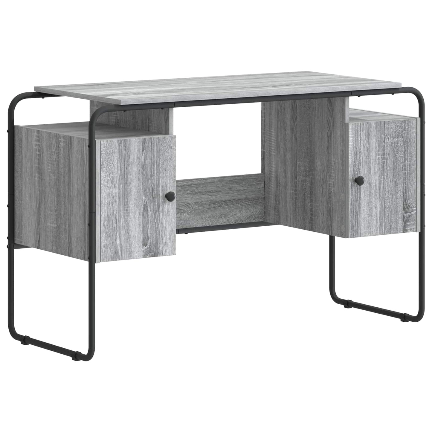 vidaXL Γραφείο με αποθηκευτικό χώρο Γκρι Sonoma 120 x 50,5 x 75,5 εκ.