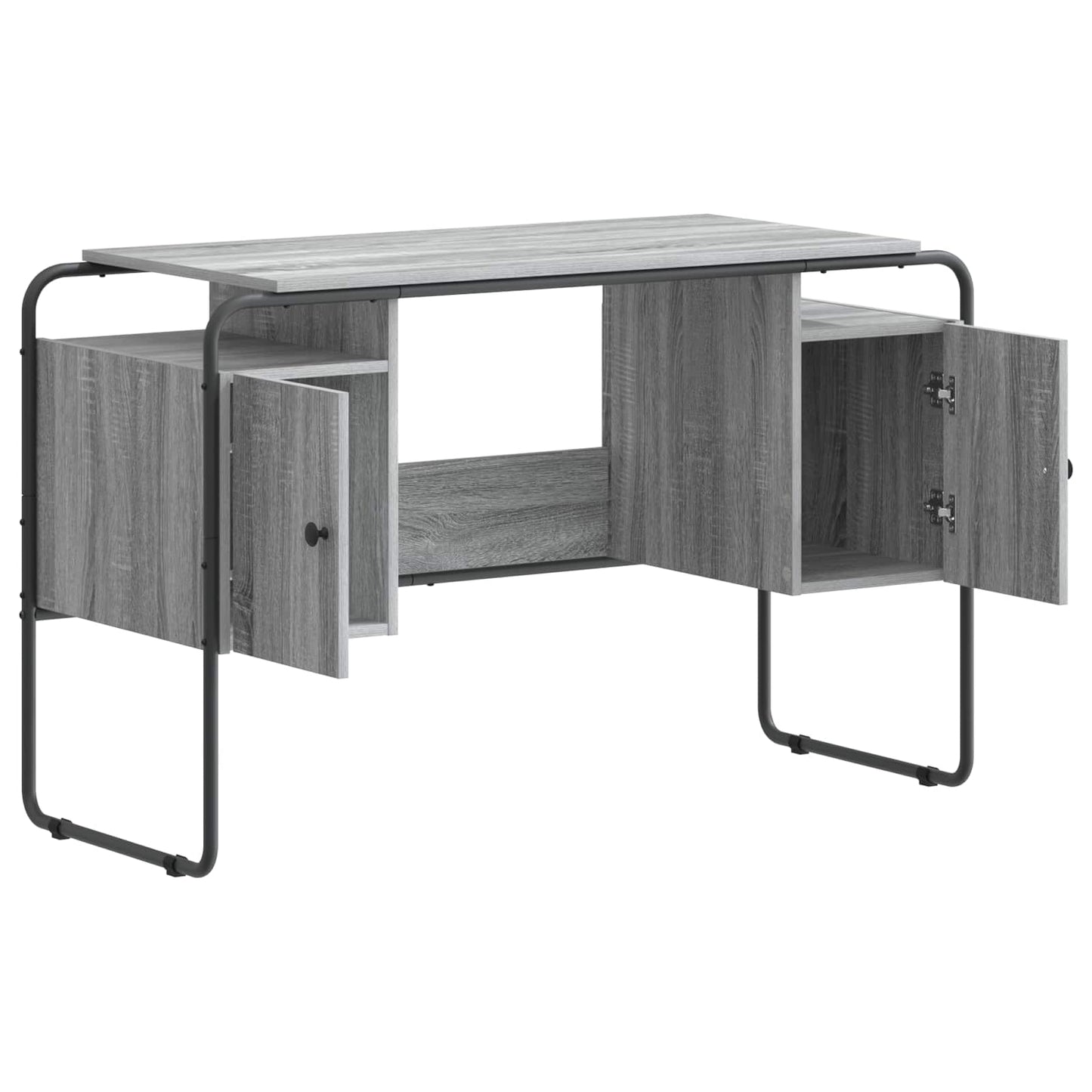 vidaXL Γραφείο με αποθηκευτικό χώρο Γκρι Sonoma 120 x 50,5 x 75,5 εκ.