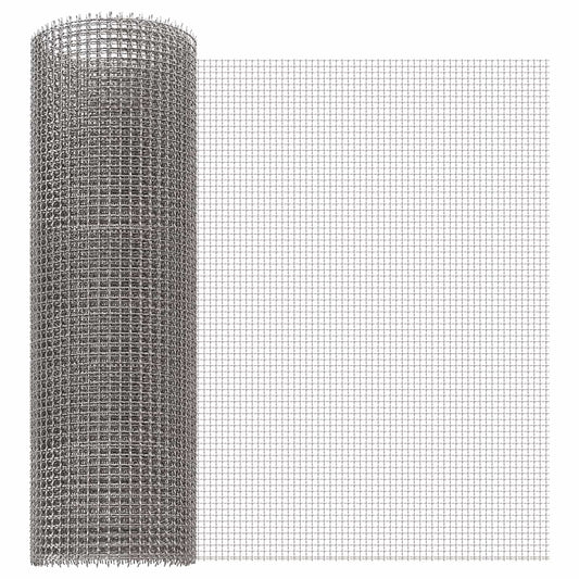 vidaXL Πλέγμα Οθόνης 40 x 200 cm 3 Mesh Ανοξείδωτο Ατσάλι 201 Ασημί