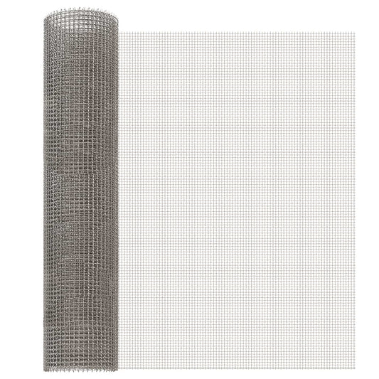 vidaXL Πλέγμα Οθόνης 60 x 200 cm 3 Mesh Ανοξείδωτο Ατσάλι 201 Ασημί
