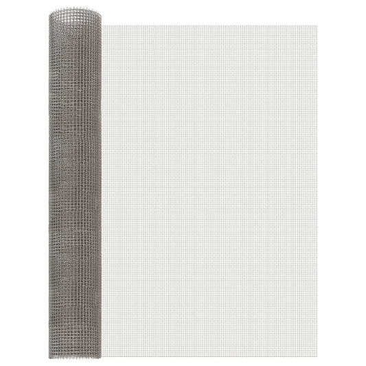 vidaXL Πλέγμα Οθόνης 80 x 200 cm 3 Mesh Ανοξείδωτο Ατσάλι 201 Ασημί