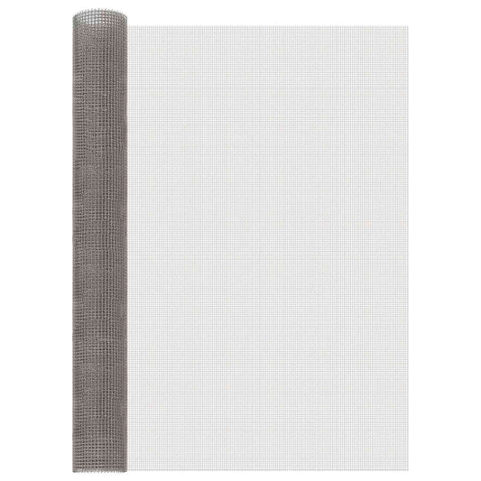 vidaXL Πλέγμα Οθόνης 100 x 500 cm 3 Mesh Ανοξείδωτο Ατσάλι 201 Ασημί