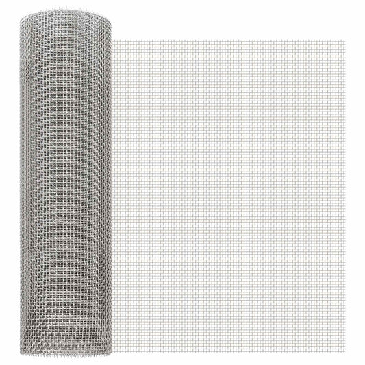 vidaXL Πλέγμα Οθόνης 40 x 500 εκ 6 Mesh Ανοξείδωτο Ατσάλι 201 Ασημί