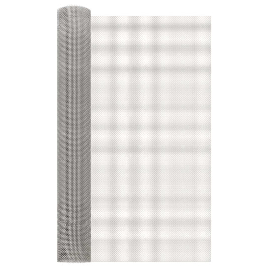 vidaXL Πλέγμα Οθόνης 80 x 500 cm 6 Mesh Ανοξείδωτο Ατσάλι 201 Ασημί