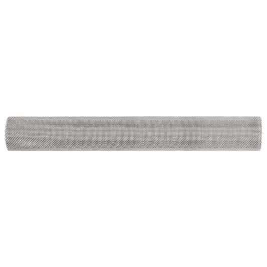 vidaXL Πλέγμα Οθόνης 80 x 500 cm 6 Mesh Ανοξείδωτο Ατσάλι 201 Ασημί