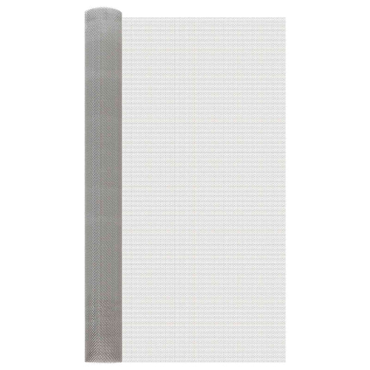 vidaXL Πλέγμα Οθόνης 100 x 1000 cm 6 Mesh Ανοξείδωτο Ατσάλι 201 Ασημί