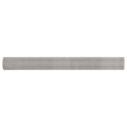 vidaXL Πλέγμα Οθόνης 100 x 1000 cm 6 Mesh Ανοξείδωτο Ατσάλι 201 Ασημί