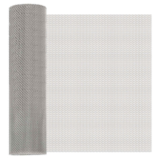 vidaXL Πλέγμα Οθόνης 40 x 200 cm 8 Mesh Ανοξείδωτο Ατσάλι 201 Ασημί