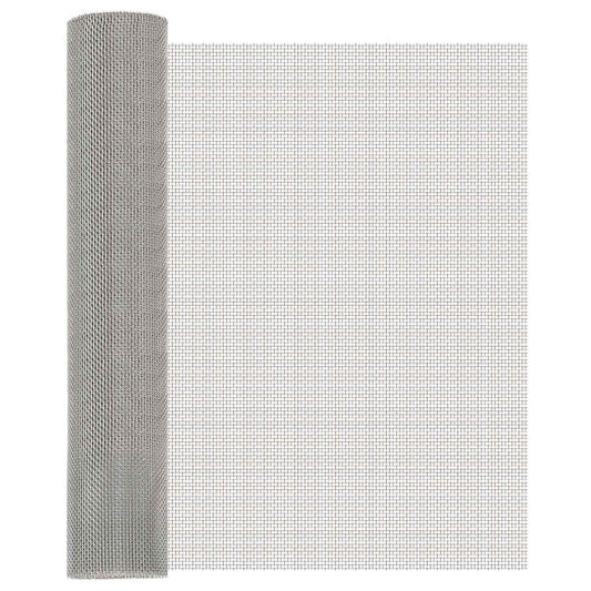 vidaXL Πλέγμα Οθόνης 60 x 200 cm 8 Mesh Ανοξείδωτο Ατσάλι 201 Ασημί