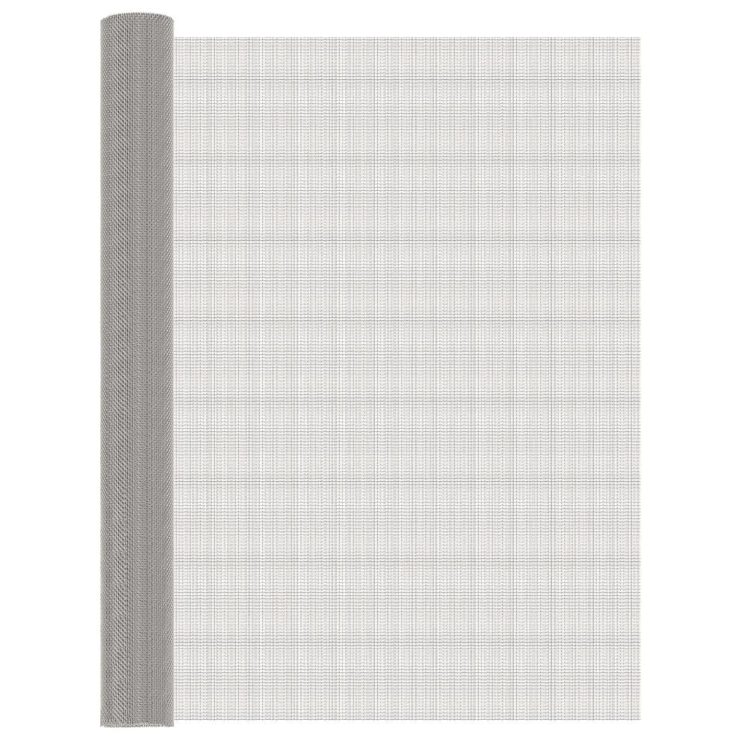 vidaXL Πλέγμα Οθόνης 100 x 1000 cm 8 Mesh Ανοξείδωτο Ατσάλι 201 Ασημί