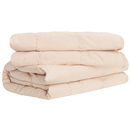 vidaXL Πάπλωμα Μπεζ 220 x 240 cm Ίνες Καπόκ