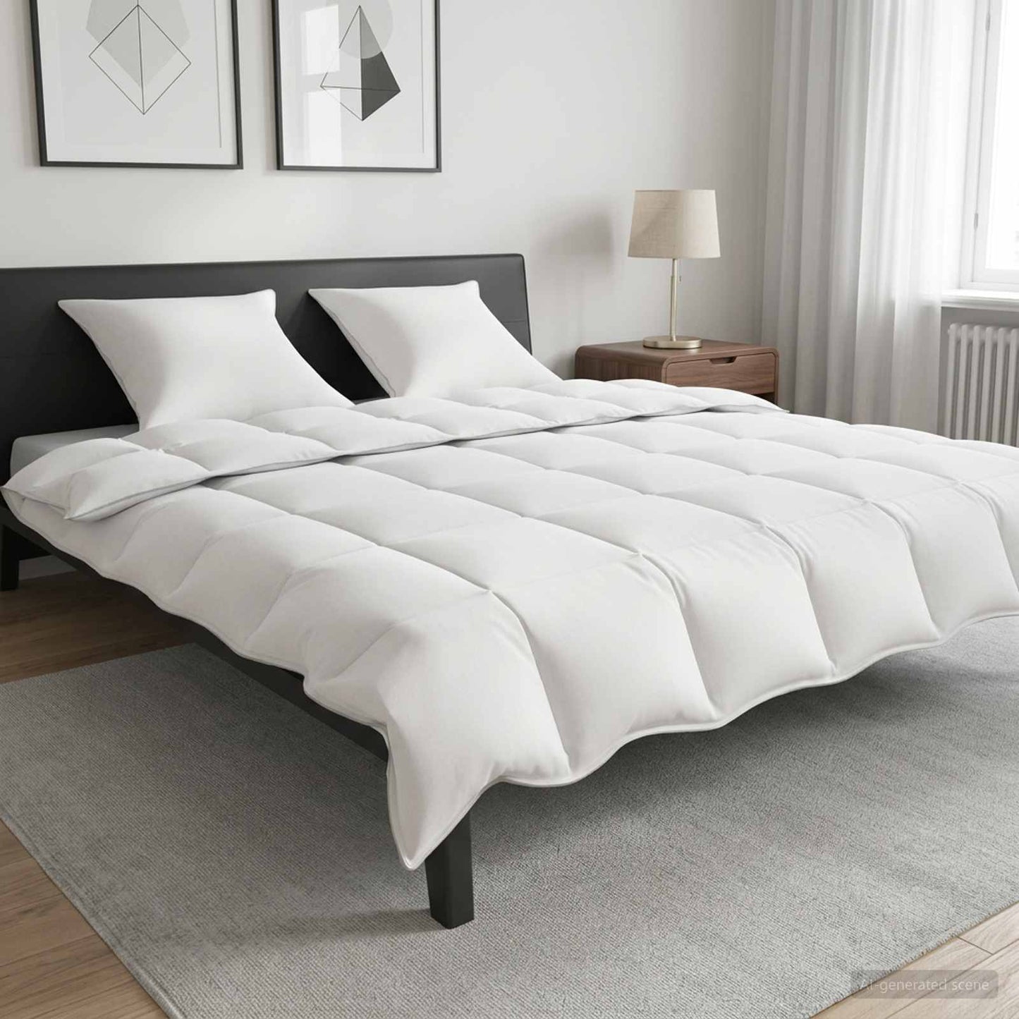 vidaXL Χειμερινό Παπλωματοθήκη Λευκό 200 x 240 cm Μπαμπού