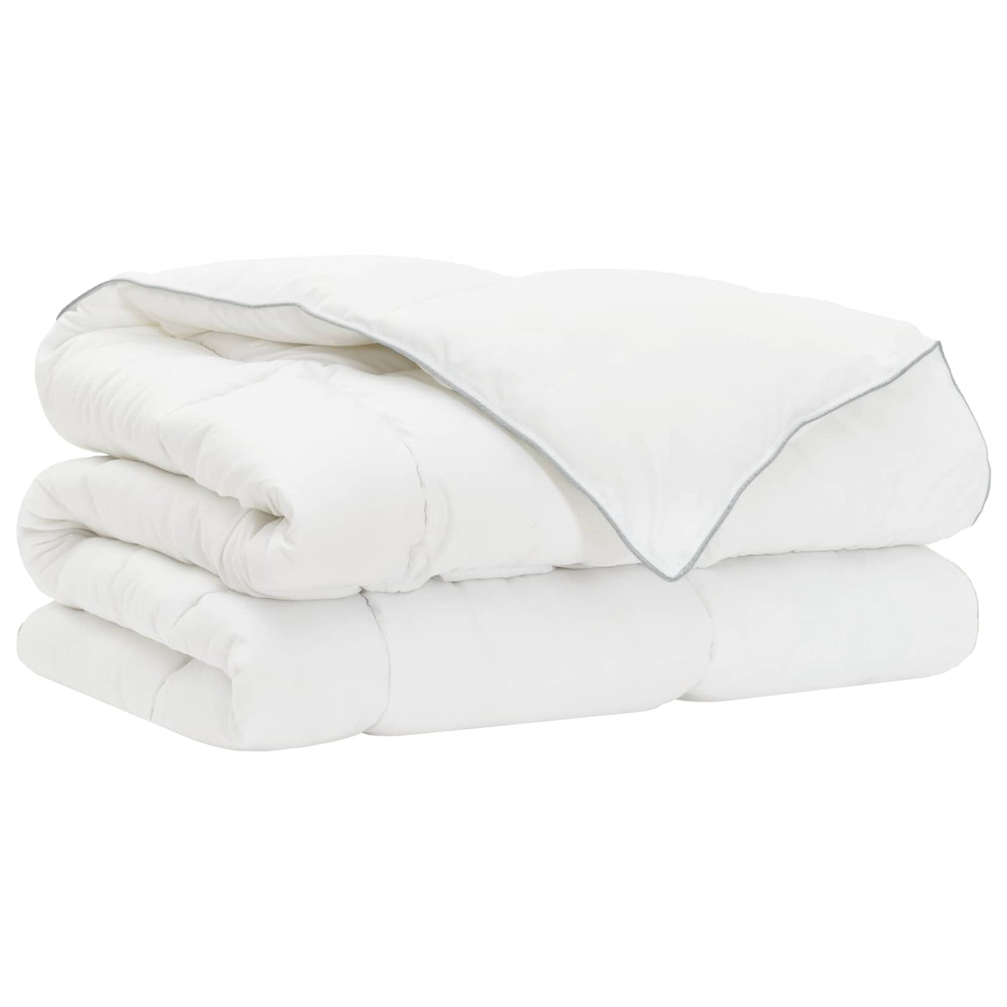 vidaXL Χειμερινό Παπλωματοθήκη Λευκό 155 x 220 cm Μπαμπού