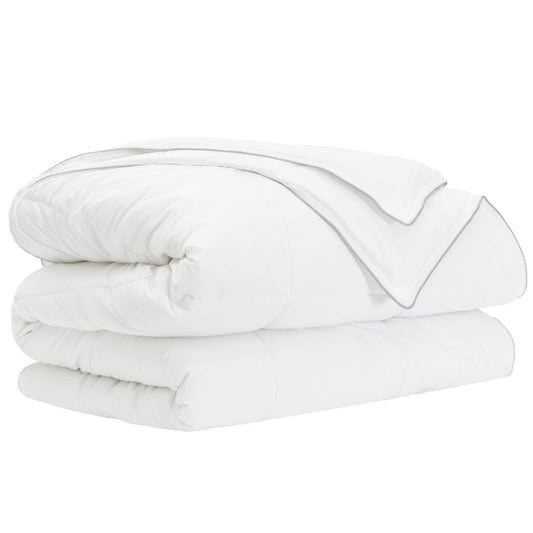 vidaXL Κουβέρτα ολόκληρου του χρόνου Λευκό 240 x 220 cm Ίνες μπαμπού