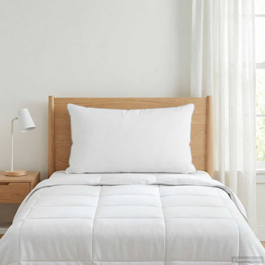 vidaXL Μαξιλάρι Λευκό 40 x 80 cm Ίνες μπαμπού