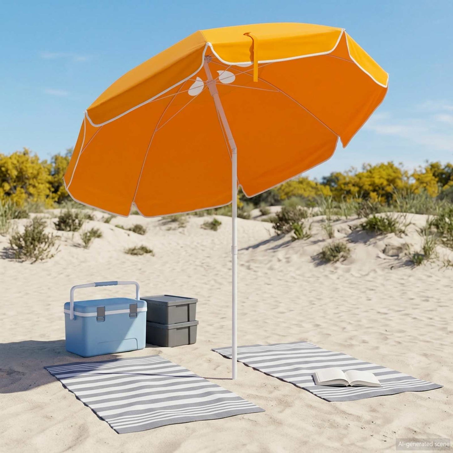vidaXL Ομπρέλα Κήπου 240 cm 170T πολυεστέρας Πορτοκαλί