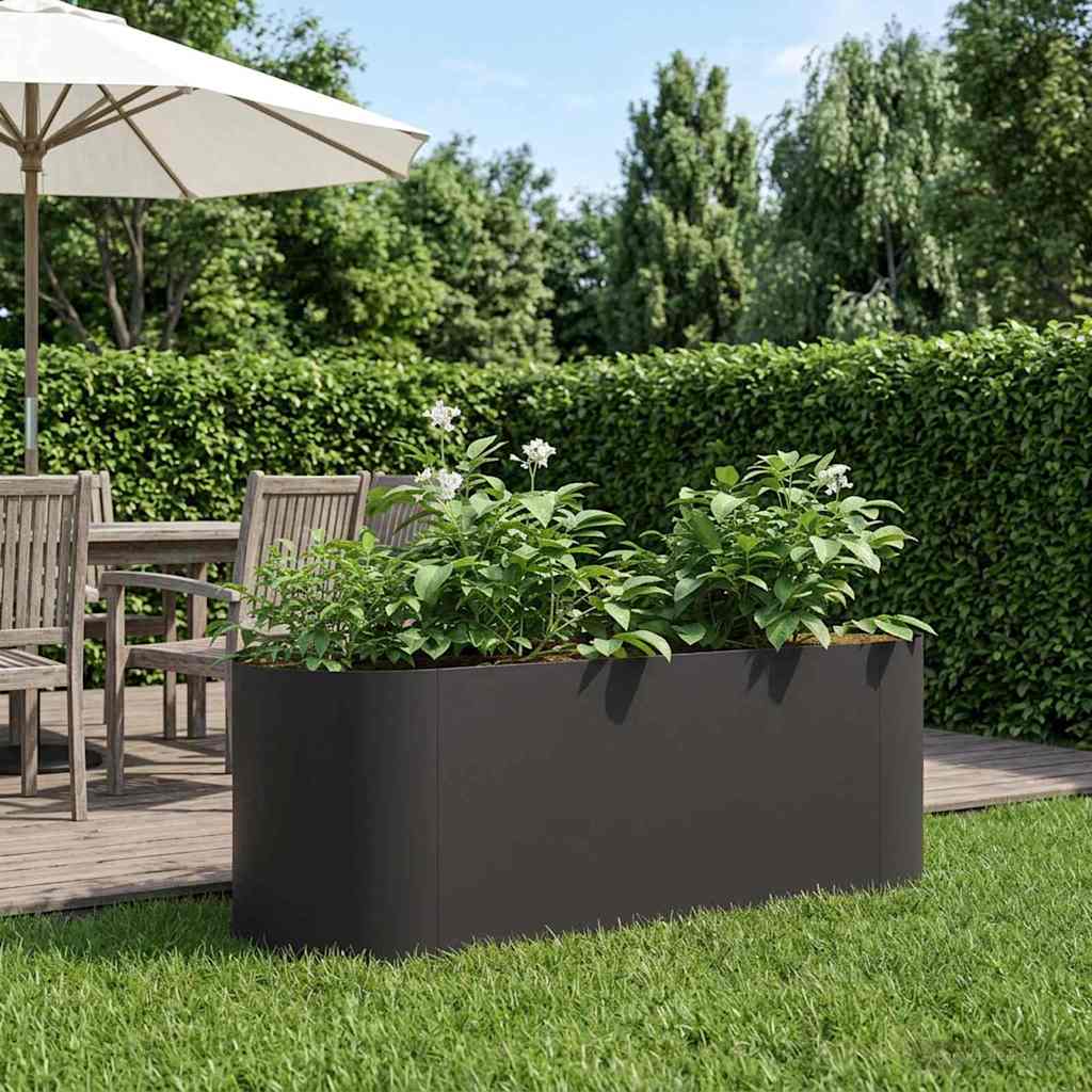 vidaXL Υψωμένο Κρεβάτι Κήπου Μαύρο 120 x 40 x 40 cm Ατσάλι