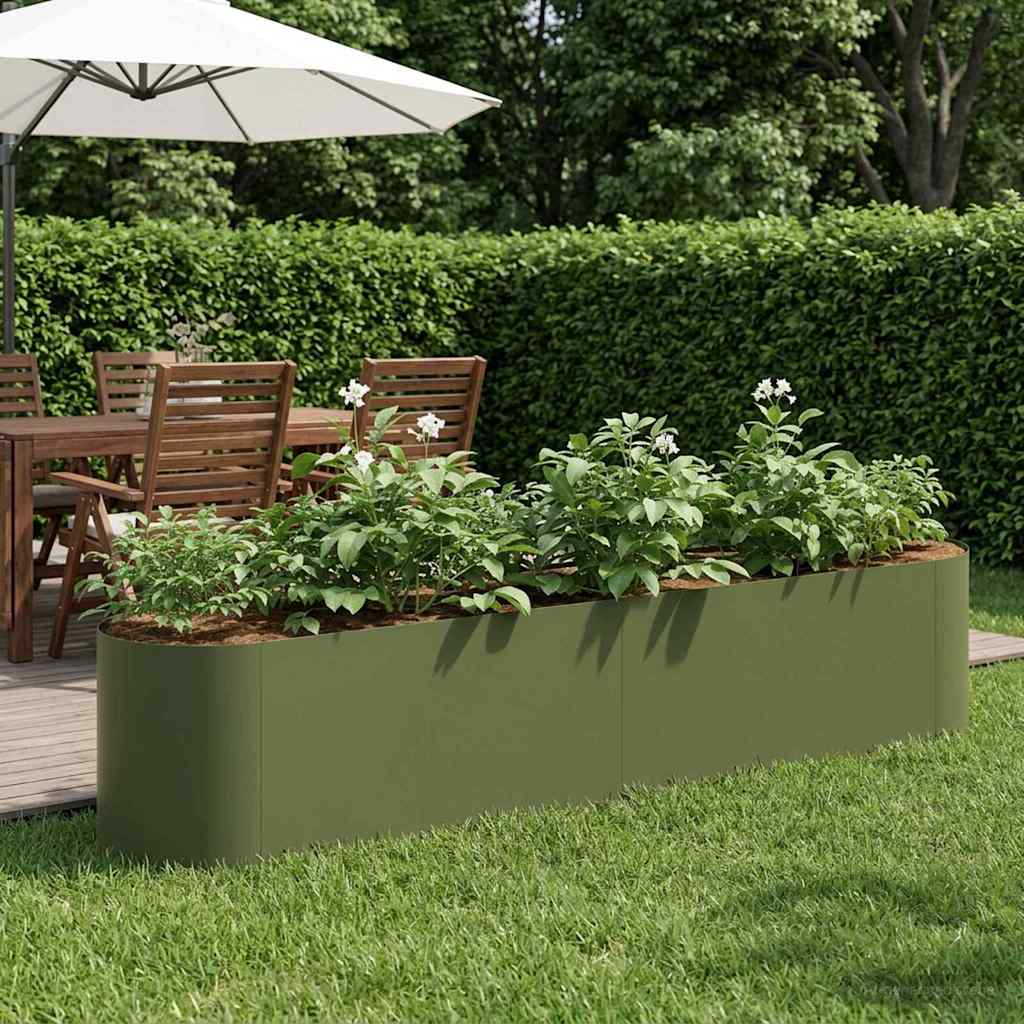 vidaXL Υψωμένο Κρεβάτι Κήπου Λαδί 200 x 40 x 40 εκ.