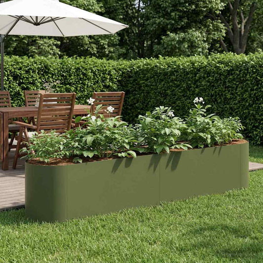 vidaXL Υψωμένο Κρεβάτι Κήπου Λαδί 200 x 40 x 40 εκ.
