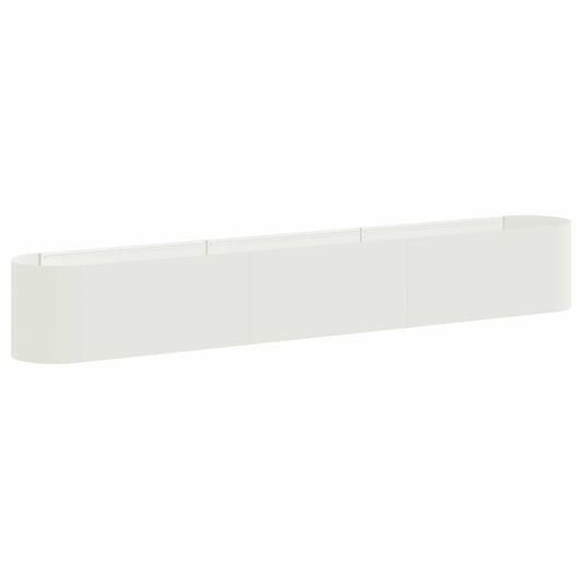 vidaXL Υψωμένο Κρεβάτι Κήπου Λευκό 280 x 40 x 40 εκ.