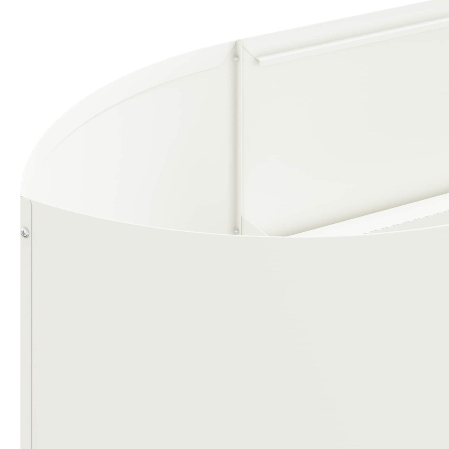 vidaXL Υψωμένο Κρεβάτι Κήπου Λευκό 140 x 40 x 40 εκ Ατσάλι