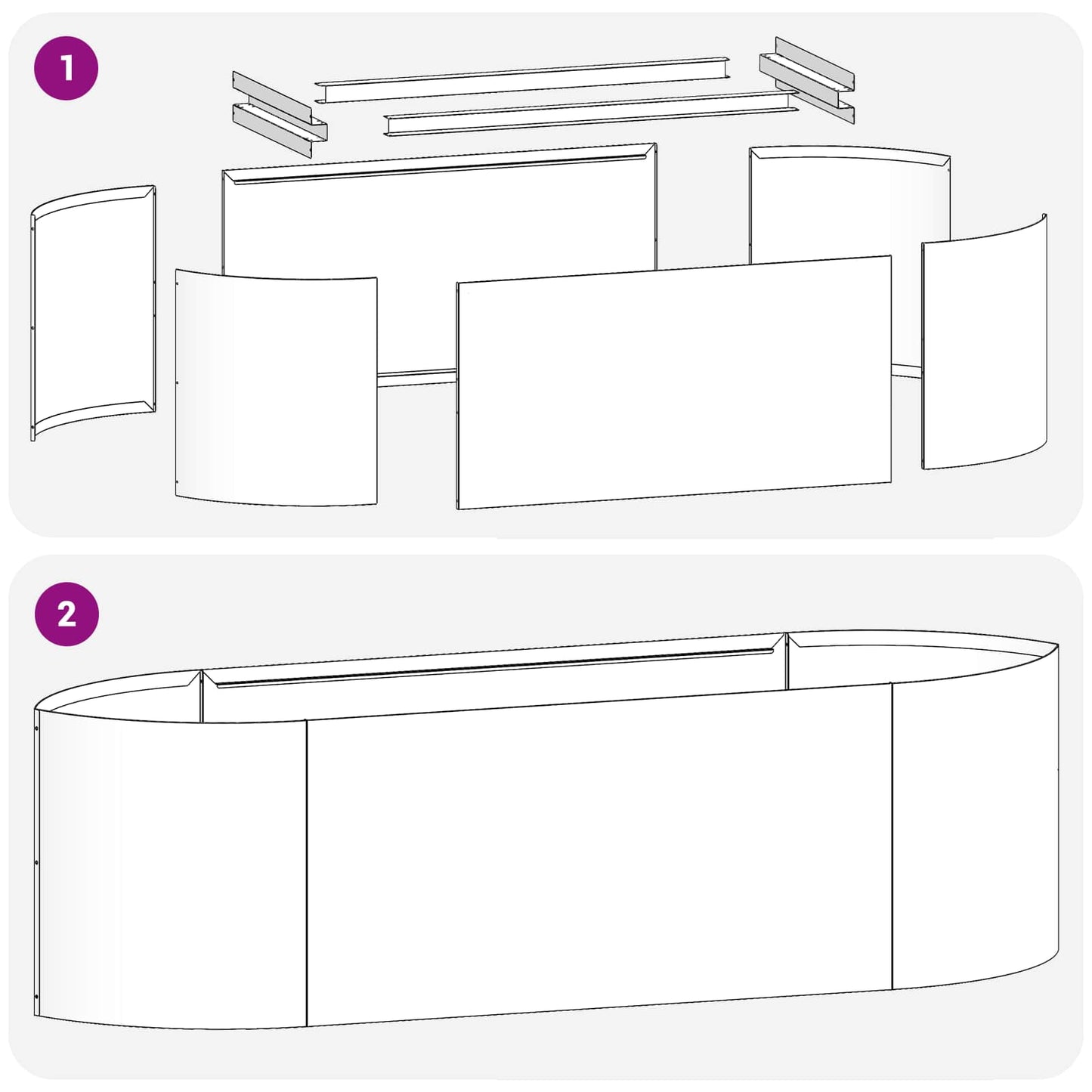 vidaXL Υψωμένο Κρεβάτι Κήπου Λευκό 140 x 40 x 40 εκ Ατσάλι